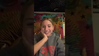 Kenzie Ziegler singing for fans and talks about TikTok ban - instagram ig live July 31, 2020