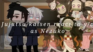 Jujutsu kaisen react to y/n as Nezuko