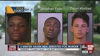 Winter Haven man killed during rap cash robbery, 3 young men arrested