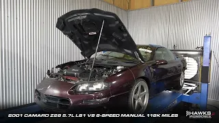 2001 Camaro Z28 5.7L LS1 Heads Cam Dyno Run 118K Miles