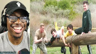 I Challenged James Charles, Markiplier, and Ethan to a Military Obstacle Course REACTION!