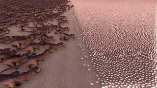 1.000 T-REX vs 80.000 CHICKENS - Ultimate Epic Battle Simulator