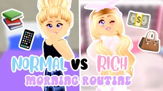 NORMAL VS RICH MORNING ROUTINE // Roblox Royale High Roleplay