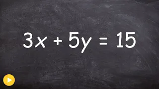 Graphing a linear equation by rewriting from standard form to slope intercept form