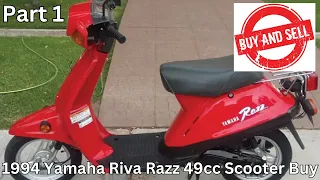 Buy & Sell - Part 1: $500 Craigslist buy, Will it run? Yamaha Riva Razz 49cc Motor Scooter!