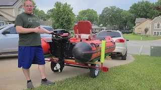 Hangkai 18HP on the water for the first time on my 12 foot Bris inflatable boat.