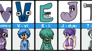 Alphabet Lore vs Humanized Alphabet Lore Characters - Comparison