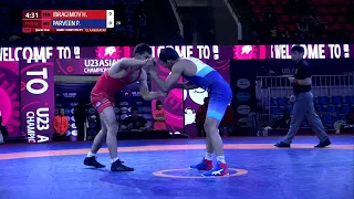 1/4 FS - 65 kg: H. IBRAGIMOV (TKM) v. P. PARVEEN (IND)