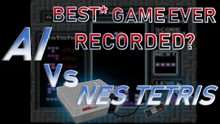 This Might Be The Best* Game Of Tetris Ever Recorded On Real Hardware - AI Plays NES On Live Stream