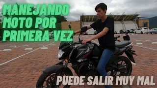 MANEJO MOTO POR PRIMERA VEZ 😱 Esto puede salir muy mal 😵 Cómo ARRANCAR una MOTO [Tutorial]