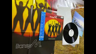 BONEY M - Boonoonoonoos  - I Shall Sing - LP Vinyl, RARE PROMO POSTER Atlantic ‎ ORIGINAL Japan 1981