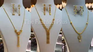 Latest 22k Gold Chain Necklace Set with Weight and Price @TheFashionPlus