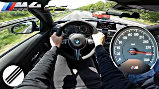 BMW M4 CS F82 INFINITAS 560HP TOP SPEED DRIVE ON GERMAN AUTOBAHN 🏎