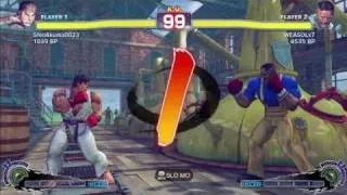 Super Street Fighter 4 - Xbox 360 - Ranked Match - Ryu vs. Dudley