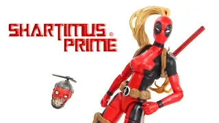 Marvel Legends Lady Deadpool Sauron BAF 2018 Deadpool Wave Hasbro Action Figure Review