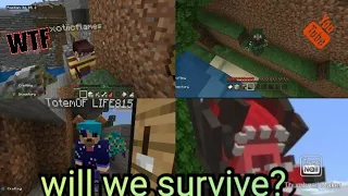 Me and my friends tried to survive the quiet place in Minecraft(Mode)|bedrock edition|