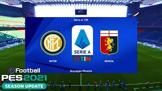 PES 2021 | Inter vs Genoa - Serie A TIM 2020/21 Matchday 24 | Gameplay PC