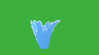 Animation Water Green Screen Splash Cartoon Shapes Explosion