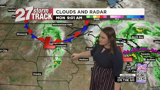 Scattered showers and storms possible Monday and Tuesday