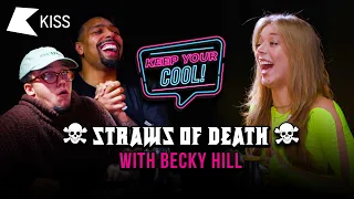 Jordan & Perri challenge Becky Hill to play STRAWS OF DEATH ☠️