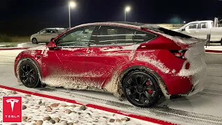 Tesla Model Y 1000 Mile Blizzard Beast Mode Road Trip - The Long Way... (Colorado to Iowa)