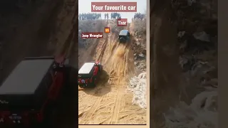 Jeep Wrangler vs Mahindra Thar | Wrangler vs thar | thar vs Jeep off roading | #thar #trendingshorts