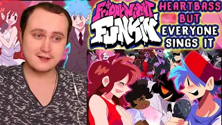 “Heartbass” but Everyone Sings it - Friday Night Funkin Animation | Reaction