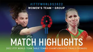 Highlights | Katarzyna Wegrzyn (POL) vs Leonie Hartbrich (HUN) | WT Grps | #ITTFWorlds2022