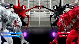 Spider-man and Silver Venom vs Black Spiderman and Red Venom - MARVEL VS. CAPCOM: INFINITE