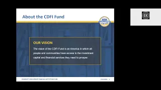 CDFI ERP Pre-Application Webinar