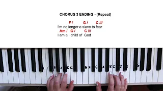 No Longer Slaves (Play-Along) - Easy Piano Tutorial in C Major | Part 2