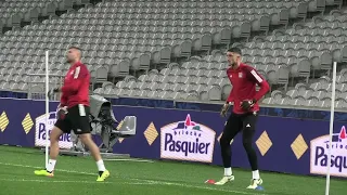 Olympique Lyon train ahead of facing PSG in Coupe de France Final