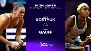 Marta Kostyuk vs. Coco Gauff | 2024 Stuttgart Quarterfinal | WTA Match Highlights