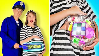 WEIRD WAYS TO SNEAK MAKEUP IN JAIL || Funny DIY Tricks How Bring Anything Anywhere By 123 GO! TRENDS