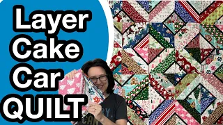 💥❤️ One Layer Cake Quilt Pattern 💥 Scrappy Car Quilt