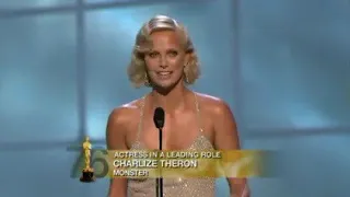 Charlize Theron winning Best Actress for Monster