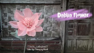 DIY Giant Organza Flower || Dahlia Flower by @WeDeCollectube