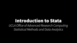 Introduction to Stata