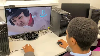 playing osu! in school