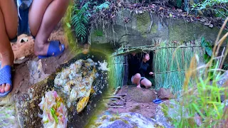 Build a primitive shelter under a rock Even if it rains heavily & trap fish to cook on rocks