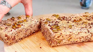 Oatmeal and Flaxseed, the healthiest and most delicious flourless oatmeal bread