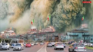 Naples Panic: 15 minut ago, befor Campli Flegerei volcano erupt,as ground rose, rumbling across land