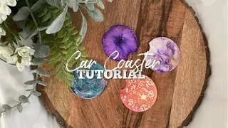 Car Coaster Tutorial | Alcohol Ink Coasters | Alcohol Ink in Resin