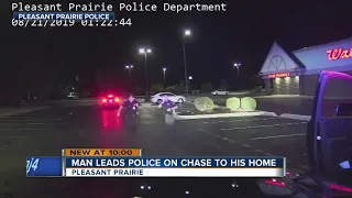 Man leads police on a chase to his home