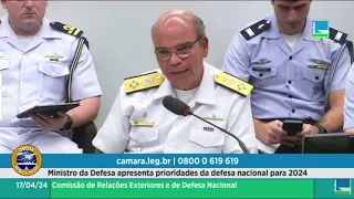 Comandante da Marinha expõe a realidade da Marinha na CREDN