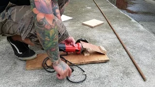 Quick and Cheap DIY Angle Grinder Cut-off Stand