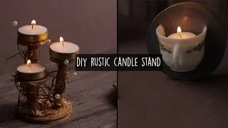 Candle Holder | 2 Easy DIY Rustic Candle Holders