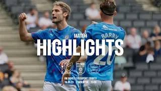MK Dons Vs Stockport County - Match Highlights - 16.09.23