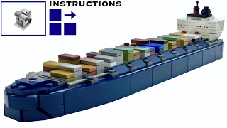 Custom Lego Container Ship Instruction Video! (Tutorial)