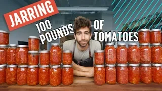 Canning 100 Pounds of Tomatoes with an Italian Pro Cook